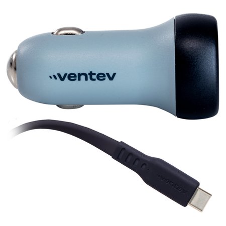 Ventev 30W USB C PPS Car Charger and USB C to USB C Cable, Dark Gray CC30-CC257363